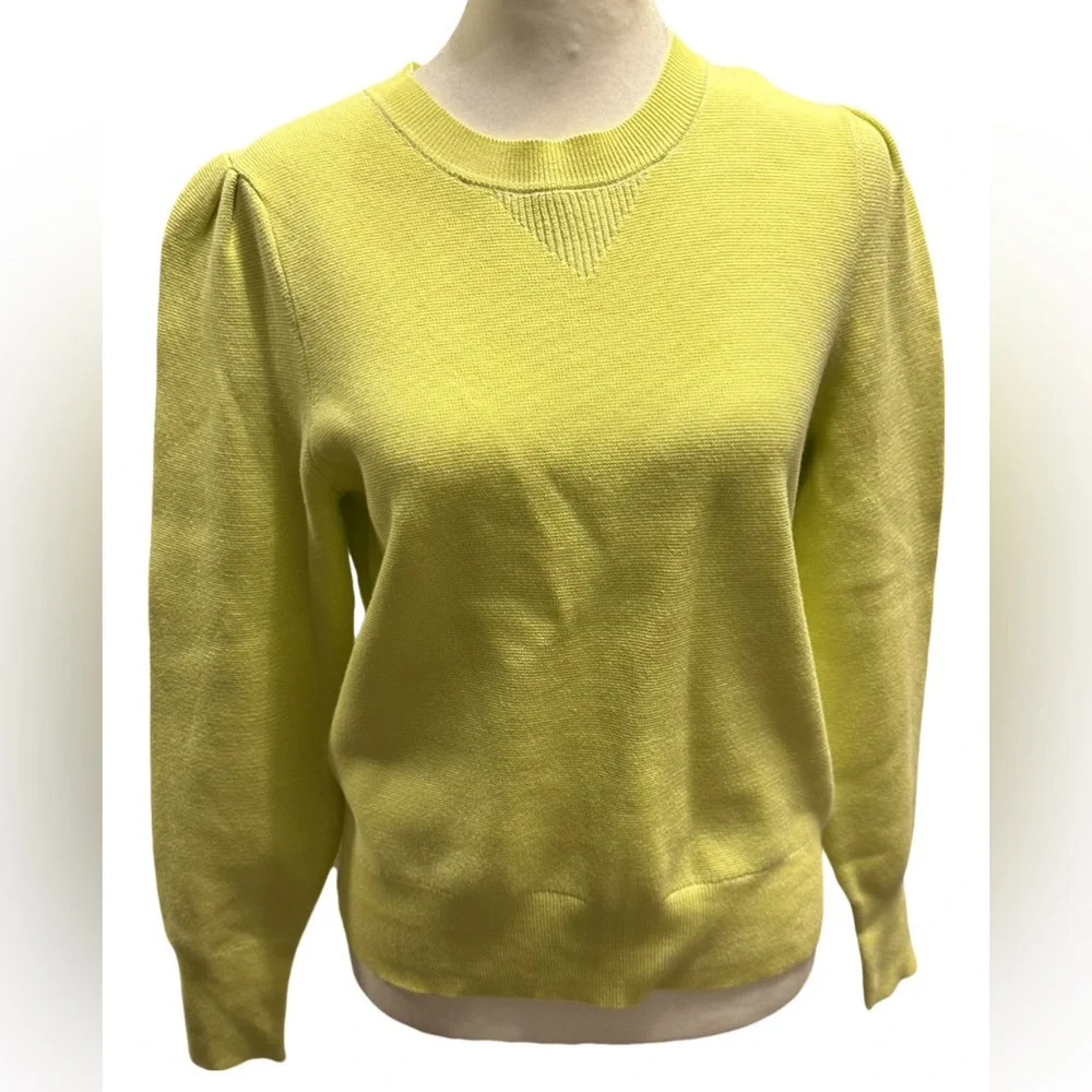 Banana Republic XS Yellow Sweater Lemon Lime Cotton Blend